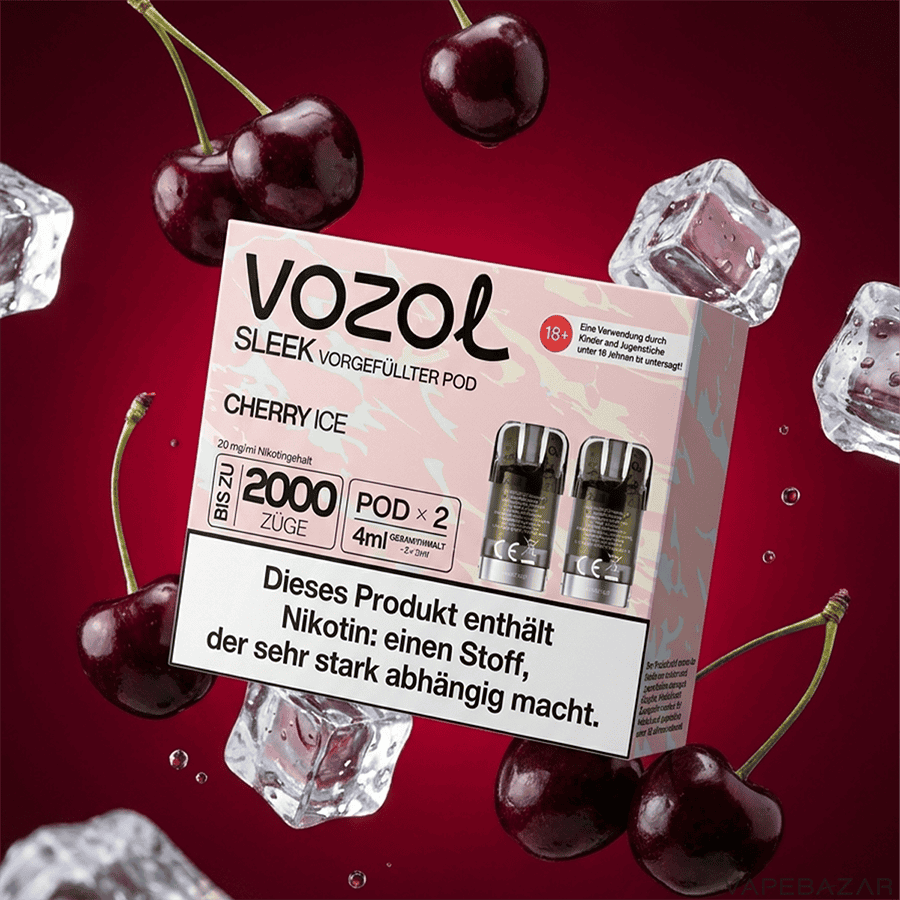 Vozol Sleek Cherry Ice | Vapebazar Vozol Sleek – Cherry Ice