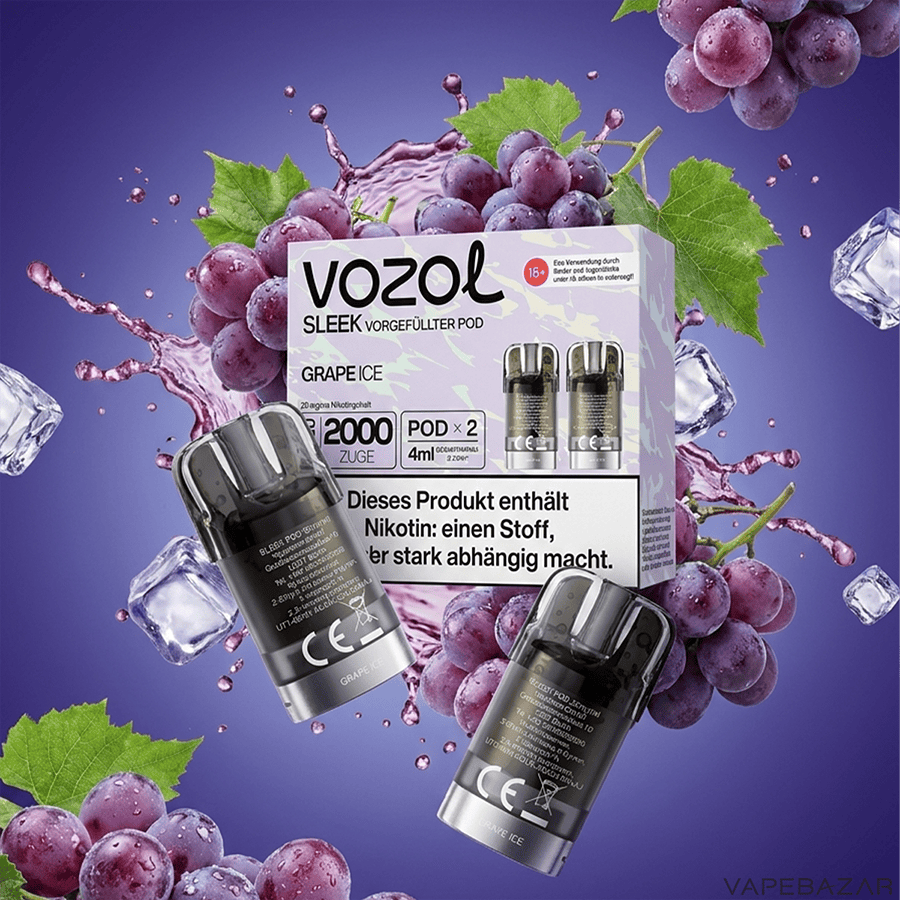 Vozol Sleek Grape Ice | Vapebazar Vozol Sleek – Grape Ice