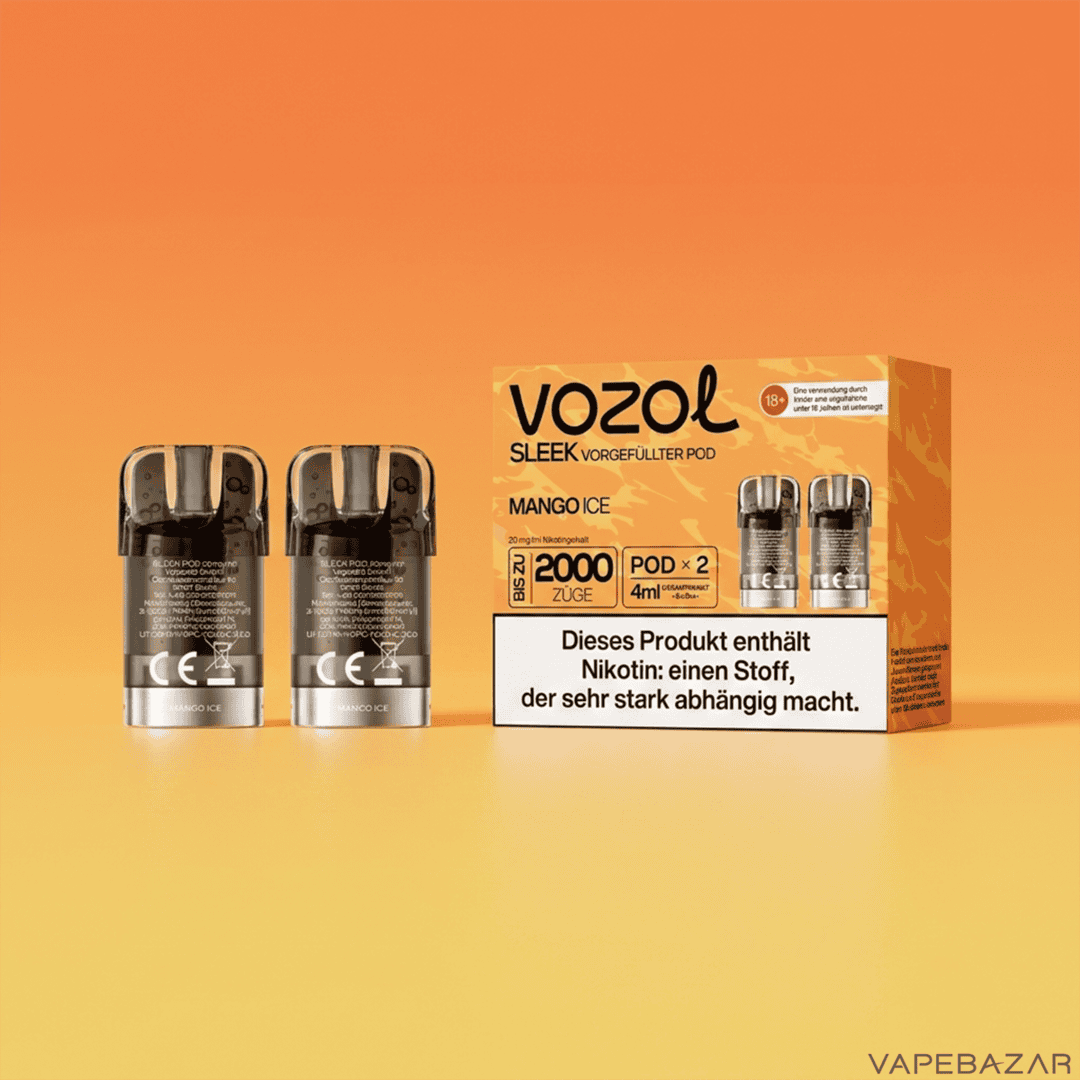 Vozol Sleek Mango Ice Clean | Vapebazar Vozol Sleek – Mango Ice – Clean