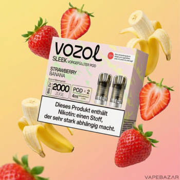 Vozol Sleek – Strawberry Banana