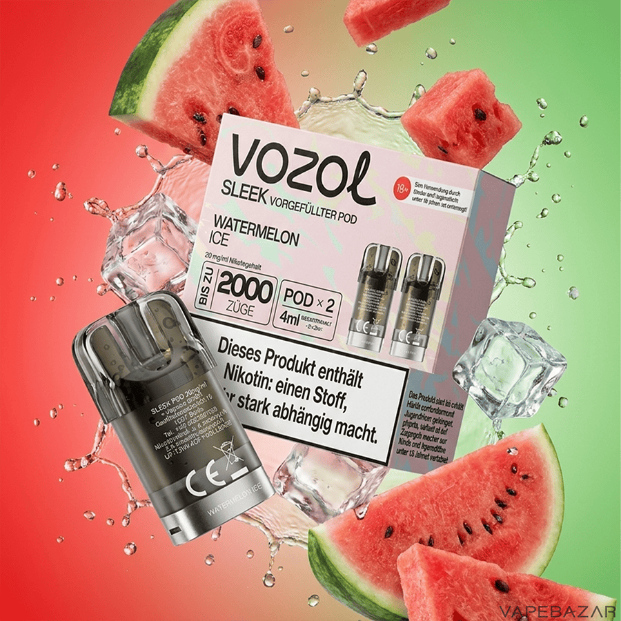 Vozol Sleek Watermelon Ice | Vapebazar Vozol Sleek – Watermelon Ice