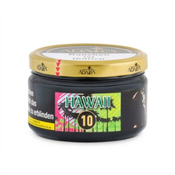 Adalya Hawaii Shisha Tabak Dose auf weissem Hintergrund