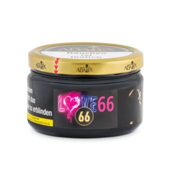 Adalya Love 66 Shisha Tabak Dose auf weissem Hintergrund