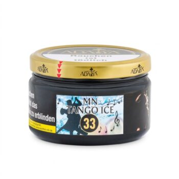 Adalya Mn Tango Ice Shisha Tabak Dose auf weissem Hintergrund