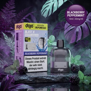 Vaporesso Dojo Blast X Pod Nachfüllbehälter 10ml - Blackberry Peppermint - 20mg