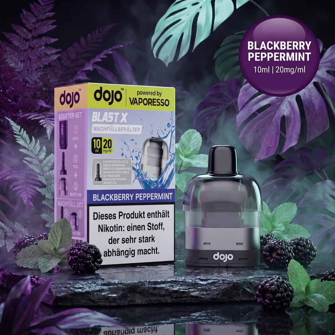 blackberry peppermint final | Vapebazar Vaporesso Dojo Blast X Pod Nachfüllbehälter 10Ml - Blackberry Peppermint - 20Mg