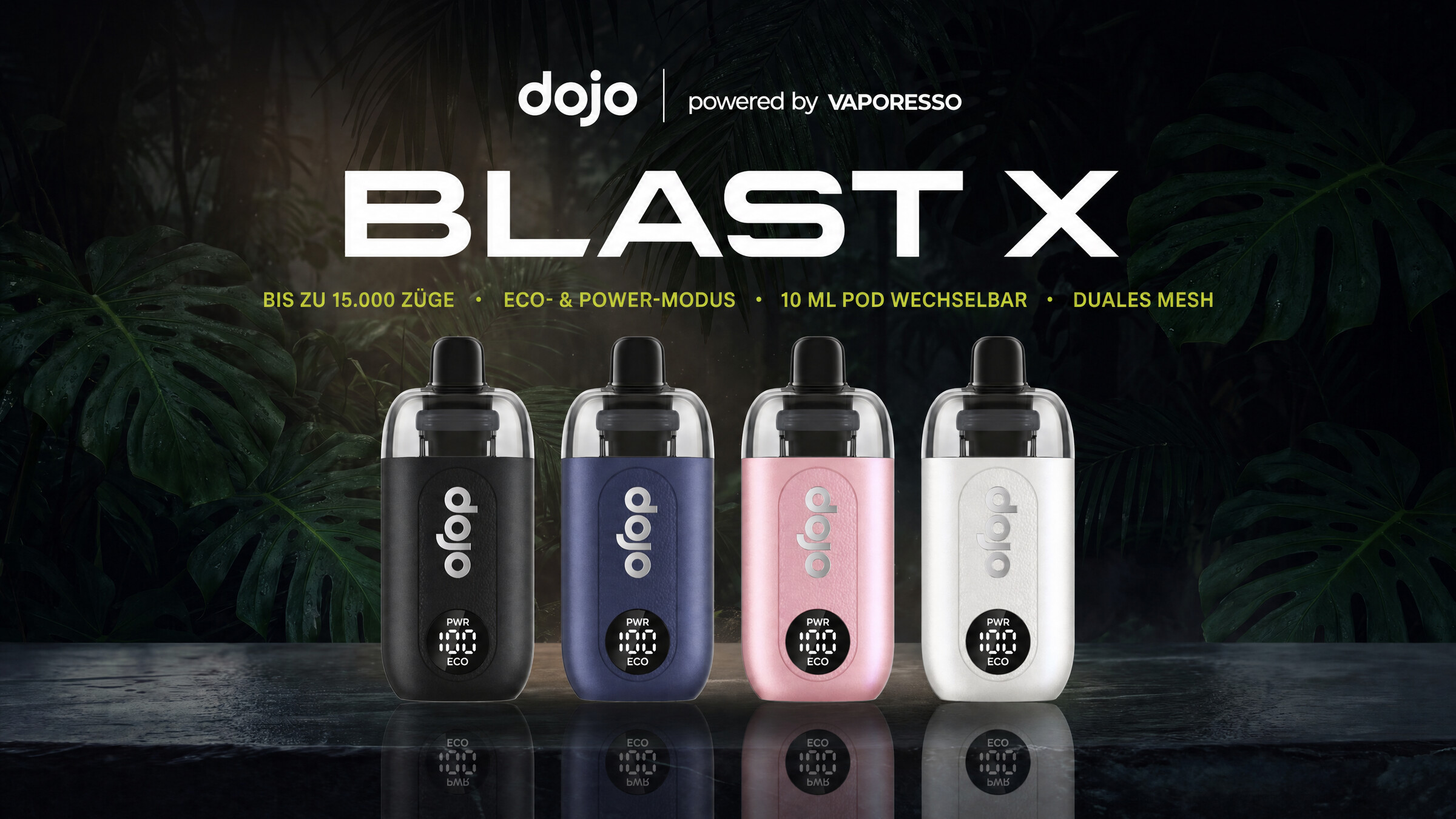 Dojo Blast X – bis zu 15.000 Züge, jetzt 6 neue Geschmacksrichtungen