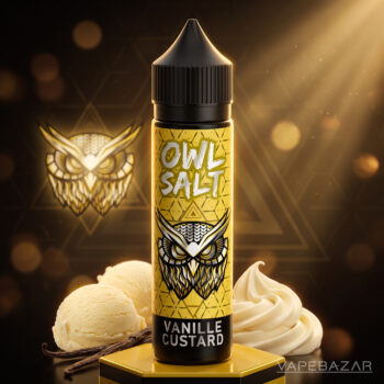 owl salt longfill vanille custard 1 | Vapebazar Owl Salt Longfill Vanille Custard Aroma 10Ml In 60Ml