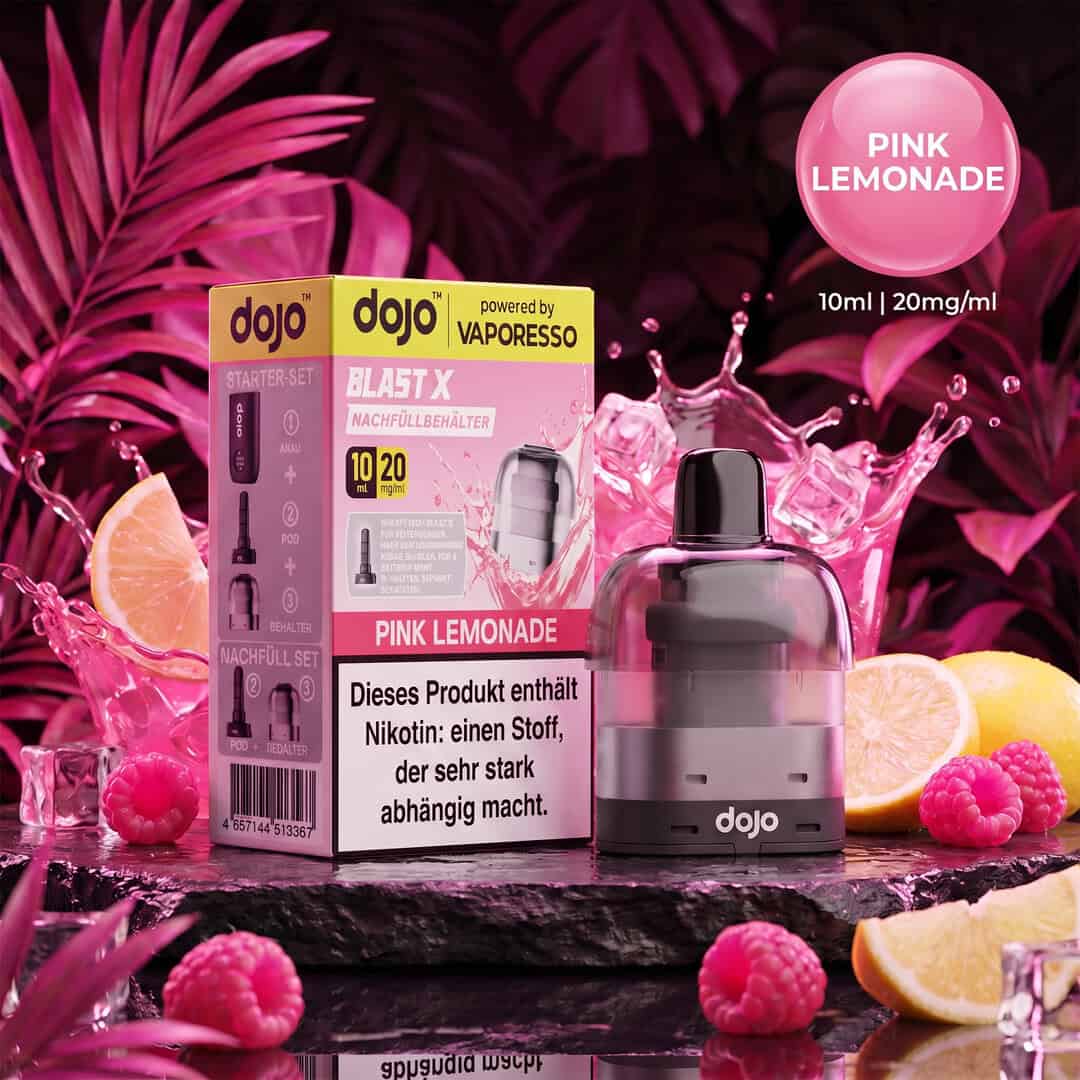pink lemonade final | Vapebazar Vaporesso Dojo Blast X Pod Nachfüllbehälter 10Ml - Pink Lemonade - 20Mg