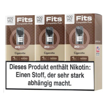 Pod Salt Fits Pods Cigarette 3er Pack Verpackungen - ELFA kompatibel