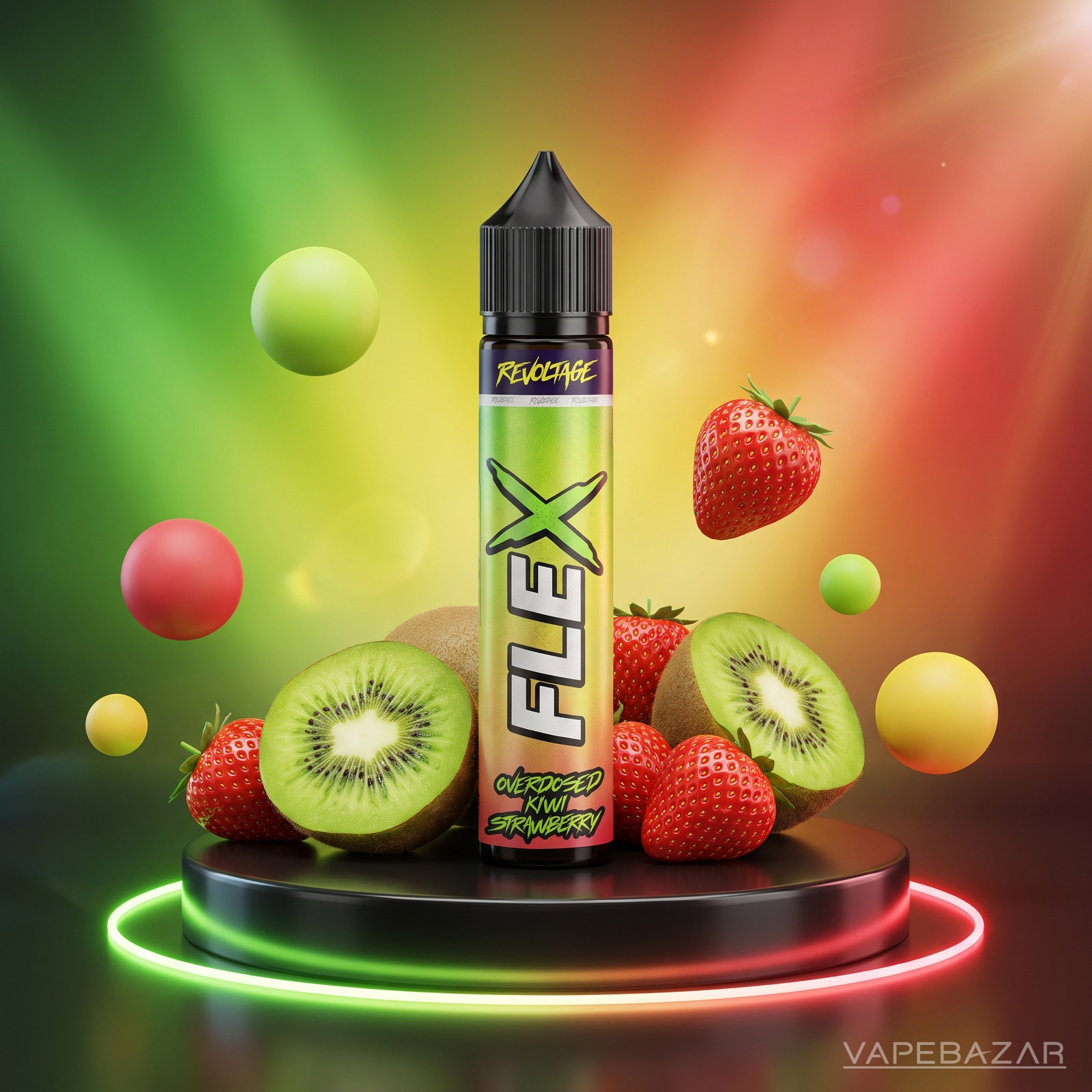 revoltage flex longfill overdosed kiwi strawberry 7ml | Vapebazar Revoltage Flex Longfill 7 Ml - Overdosed Kiwi Strawberry – Longfill Aroma