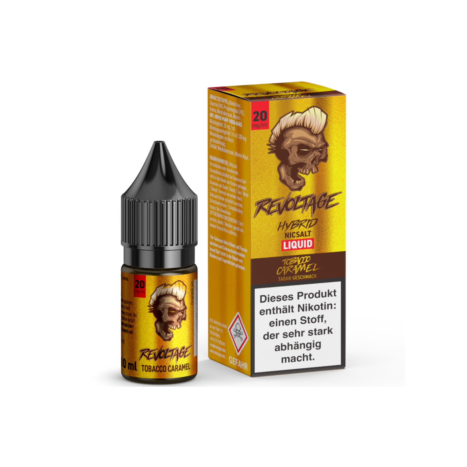 revoltage hybrid liquid tobacco caramel 20mg | Vapebazar Revoltage Hybrid Liquid Tobacco Caramel 20Mg/Ml