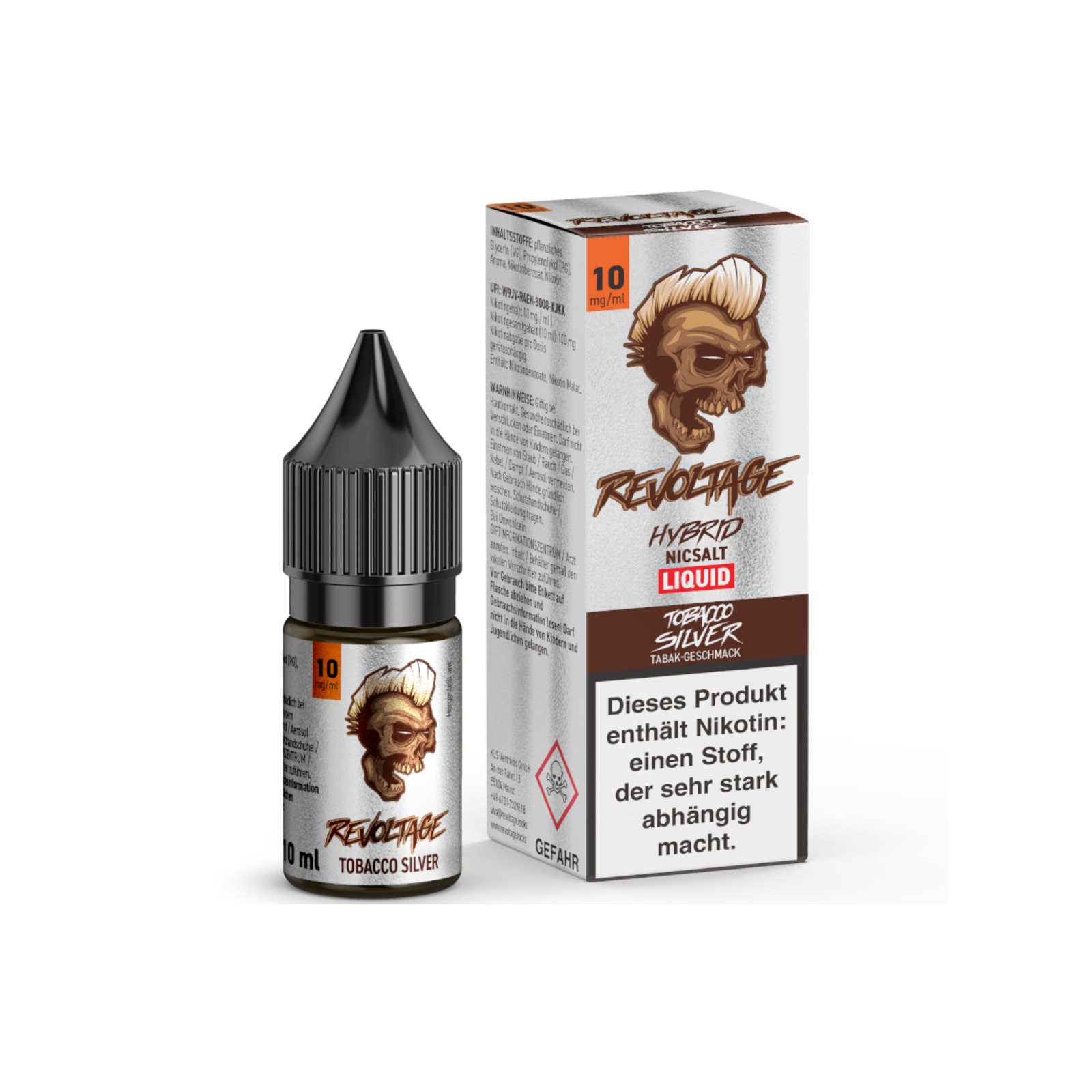 revoltage hybrid liquid tobacco silver 10mg | Vapebazar Revoltage Hybrid Liquid Tobacco Silver 10Mg/Ml