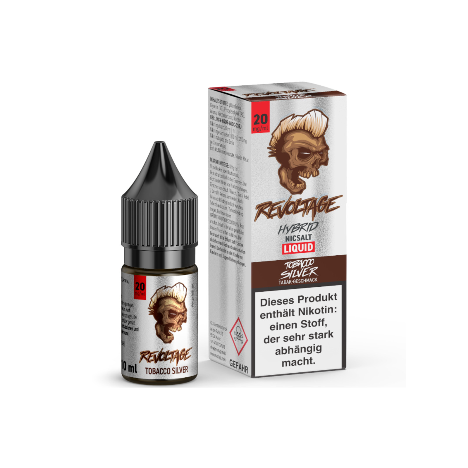 revoltage hybrid liquid tobacco silver 20mg | Vapebazar Revoltage Hybrid Liquid Tobacco Silver 20Mg/Ml