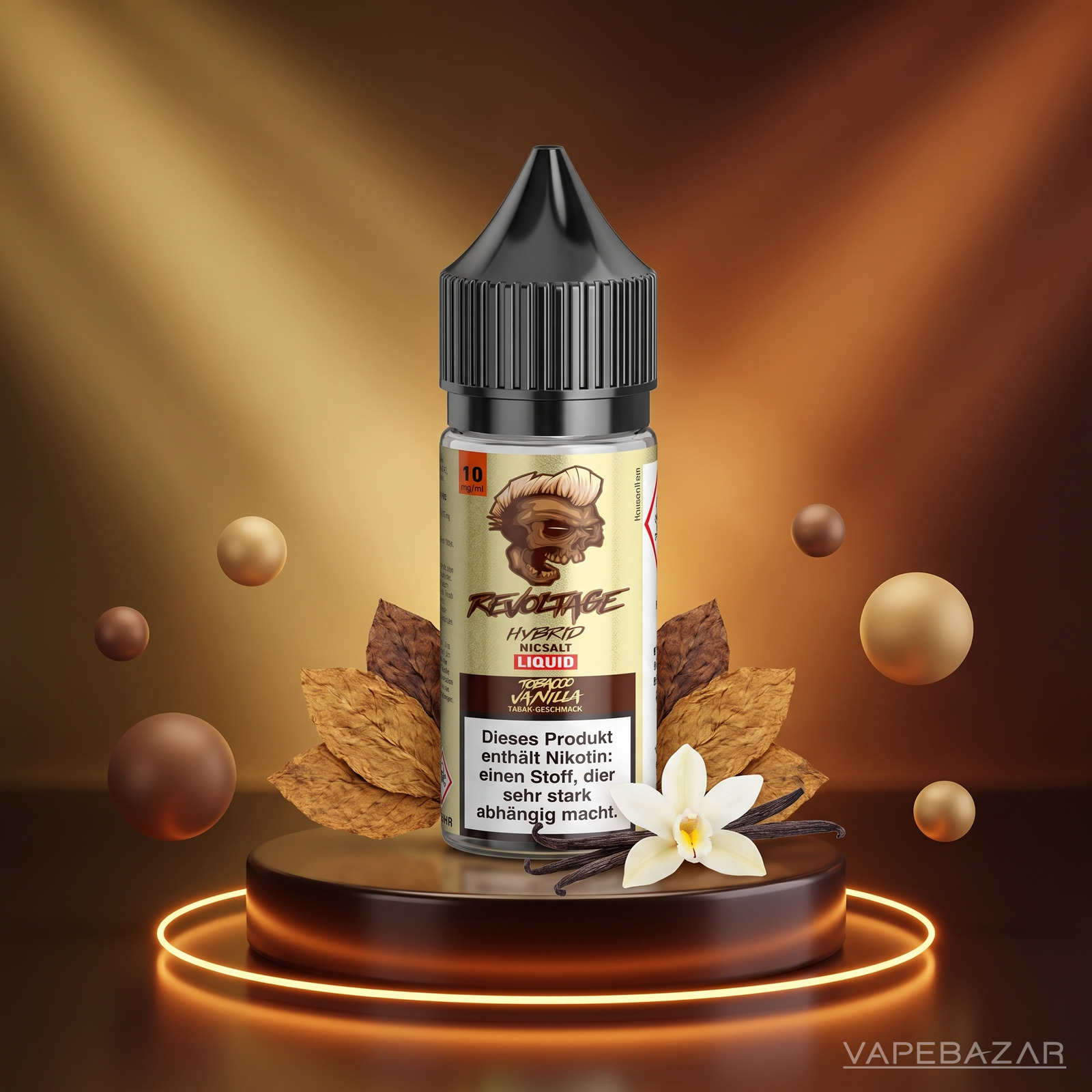 revoltage hybrid liquid tobacco vanilla | Vapebazar Revoltage Hybrid Nikotinsalz Liquid Tobacco Vanilla 10 Ml
