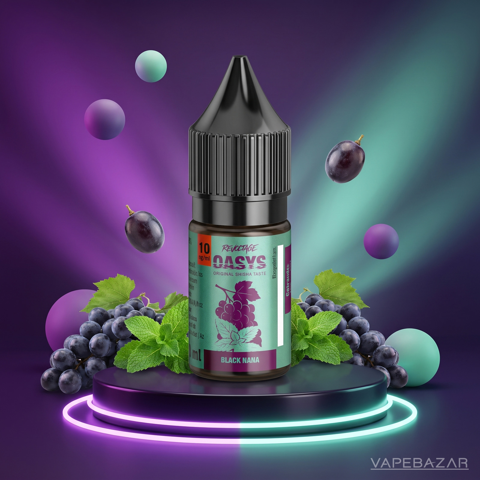 revoltage oasys liquid black nana | Vapebazar Revoltage Oasys Hybrid Nikotinsalz Liquid Black Nana 10 Ml