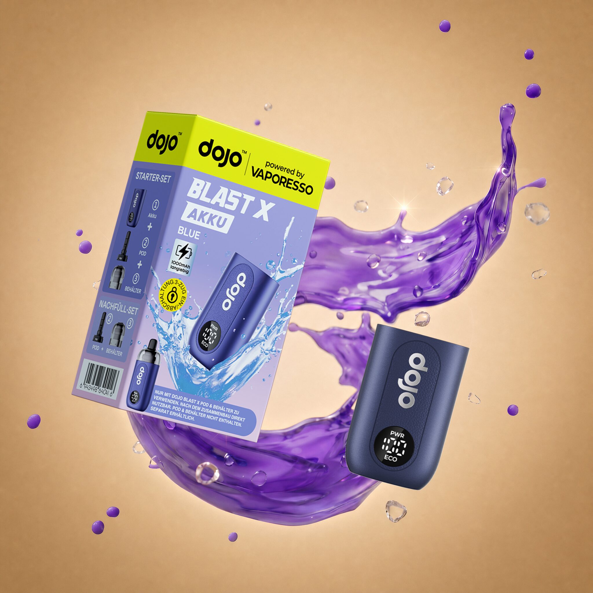 vaporesso dojo blast x basisgeraet blue splash | Vapebazar Vaporesso Dojo Blast X Basisgerät - Blue – Splash