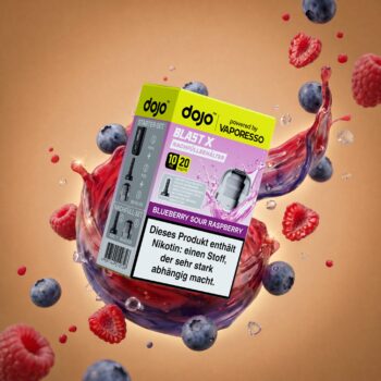 Vaporesso Dojo Blast X Pod Nachfüllbehälter 10ml - Blueberry Sour Raspberry - 20mg – Splash