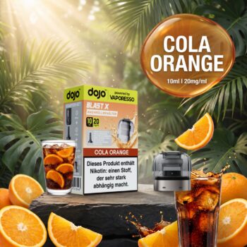 Vaporesso Dojo Blast X Pod Nachfüllbehälter 10Ml - Cola Orange - 20Mg