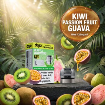 Vaporesso Dojo Blast X Pod Nachfüllbehälter 10Ml - Kiwi Passion Fruit Guava - 20Mg