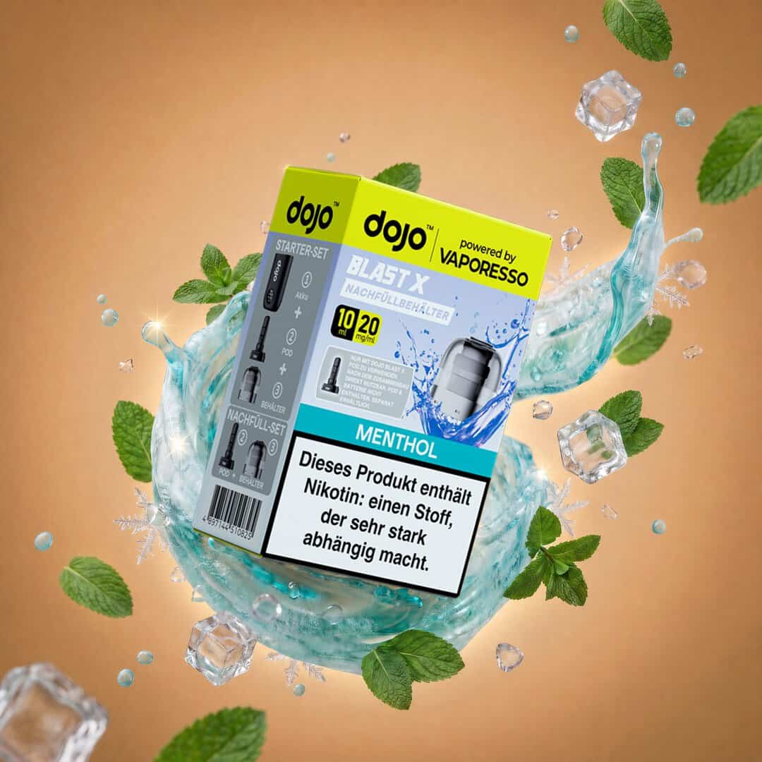 vaporesso dojo blast x pod menthol splash | Vapebazar Vaporesso Dojo Blast X Pod Nachfüllbehälter 10Ml - Menthol - 20Mg – Splash