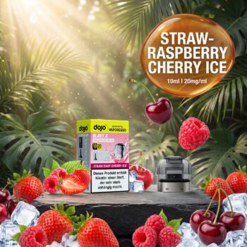 Vaporesso Dojo Blast X Pod Nachfüllbehälter 10Ml - Straw-Raspberry Cherry Ice - 20Mg