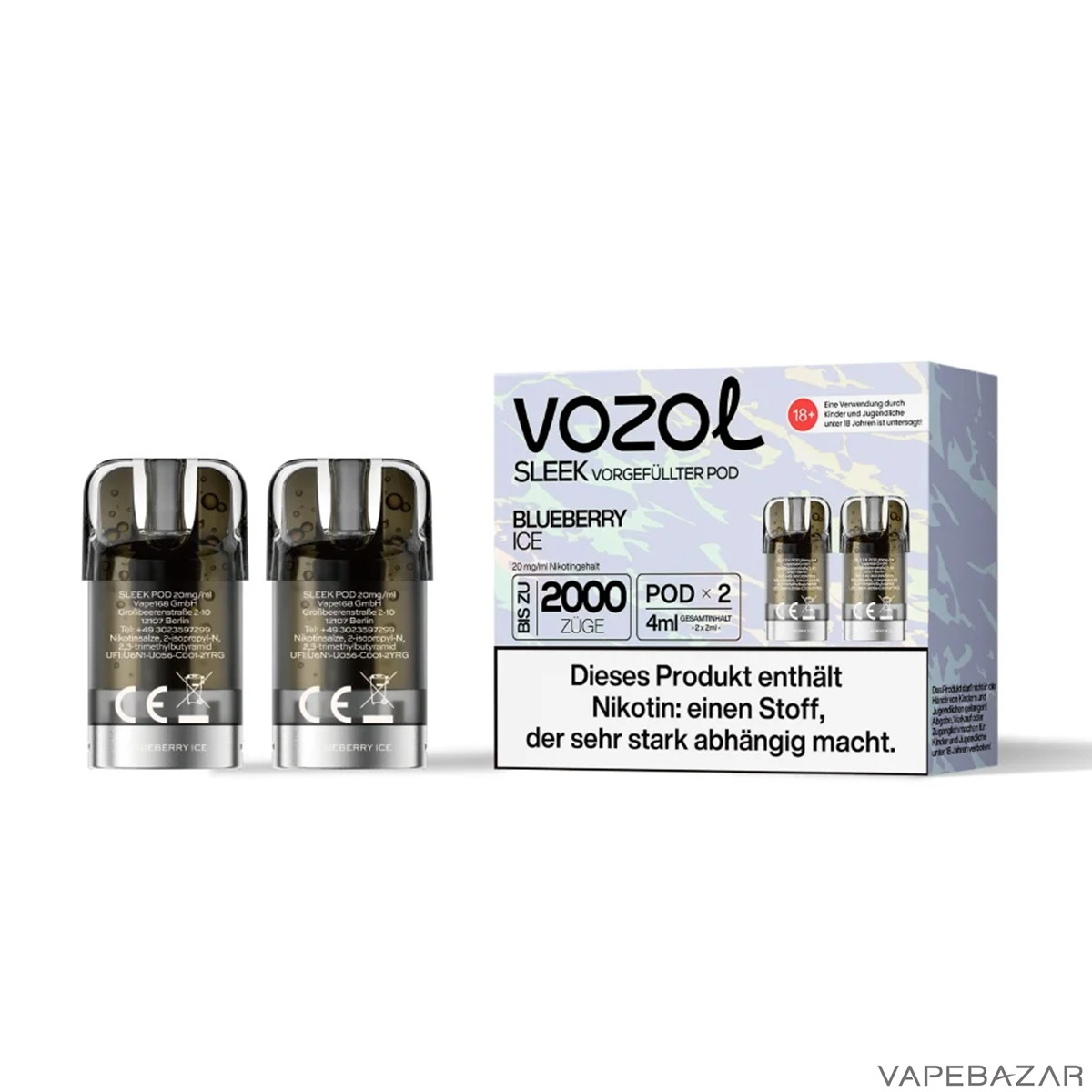 vozol sleek pod blueberry ice 20mg | Vapebazar Vozol-Sleek-Pod-Blueberry-Ice-20Mg