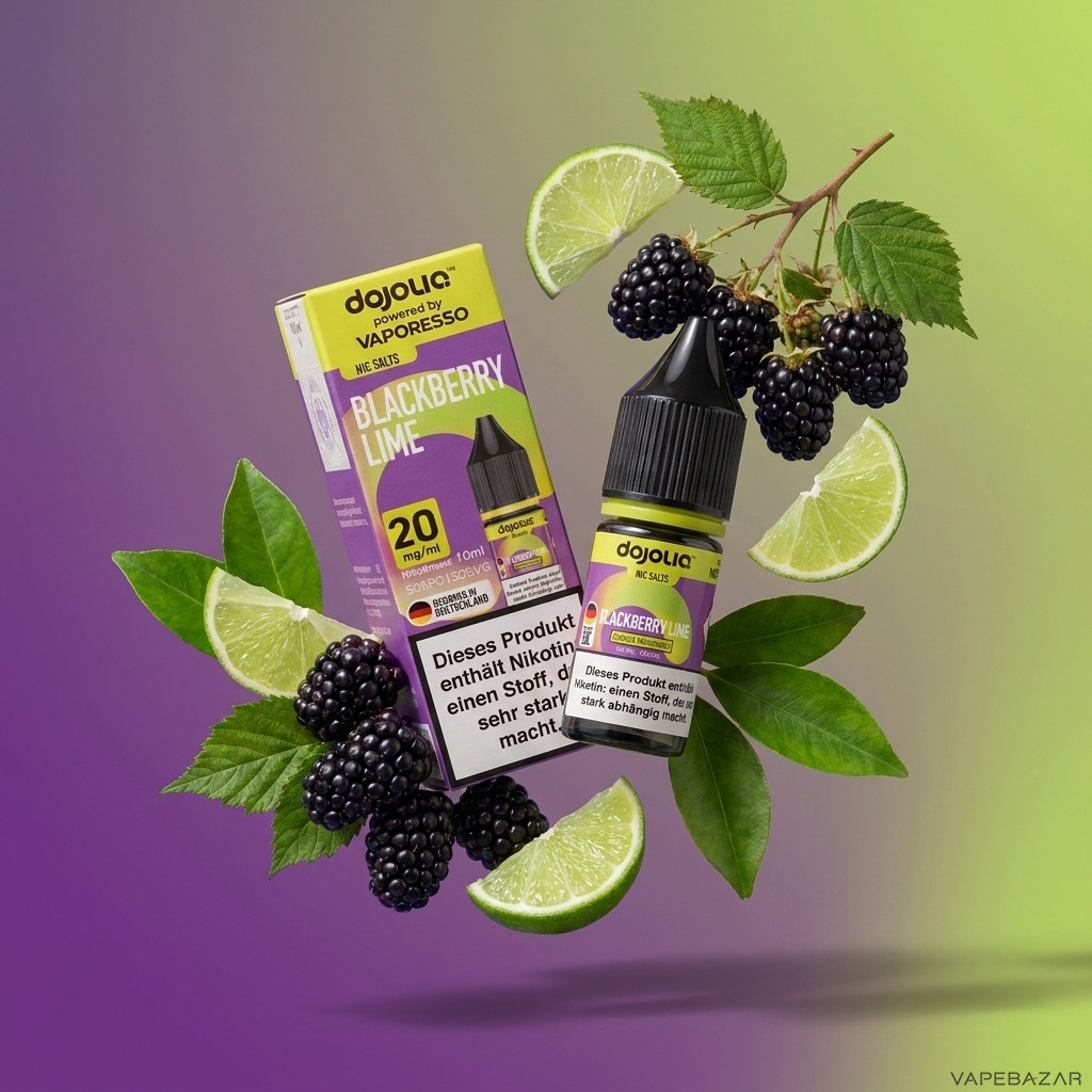 Dojoliq Blackberry Lime Erstbild | Vapebazar Dojoliq – Blackberry Lime – Nikotinsalz Liquid 10 Ml