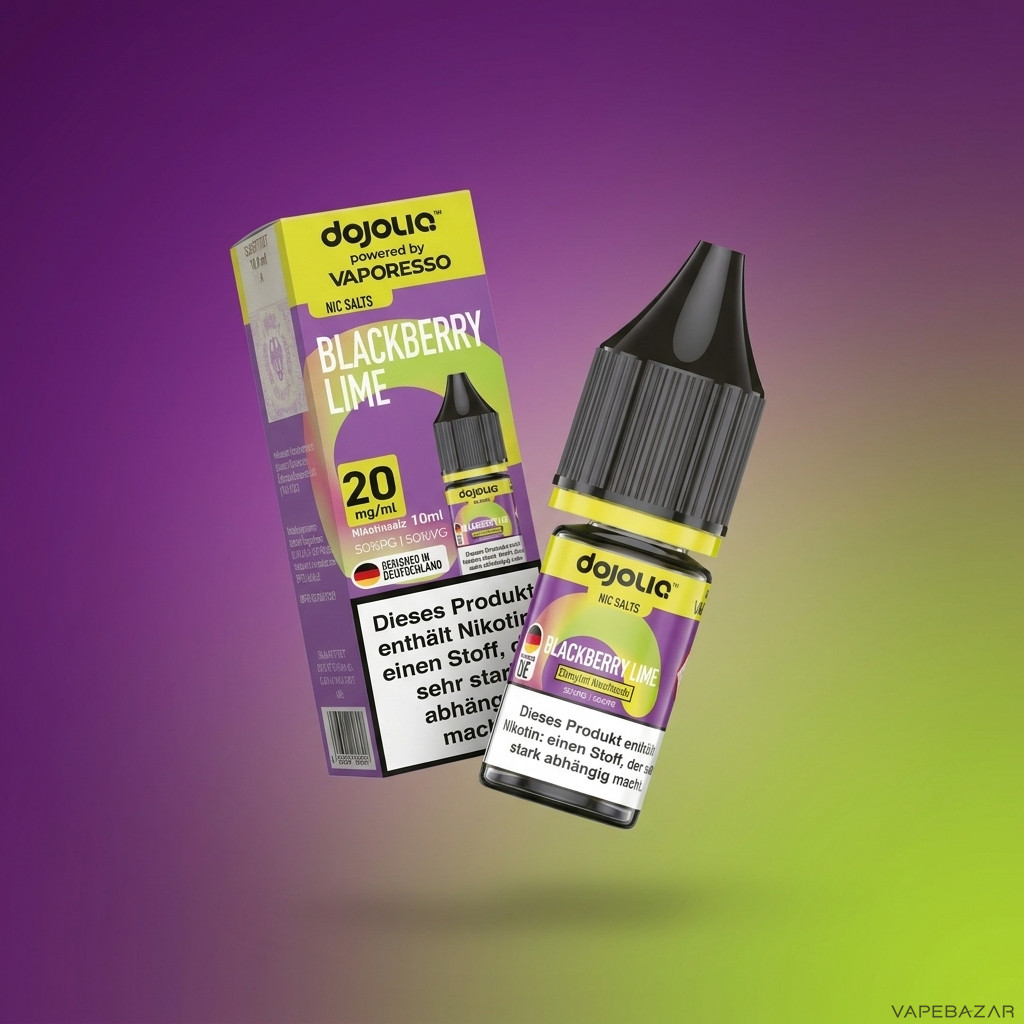 Dojoliq Blackberry Lime Zweitbild | Vapebazar Dojoliq – Blackberry Lime – Nikotinsalz Liquid, Rückseite
