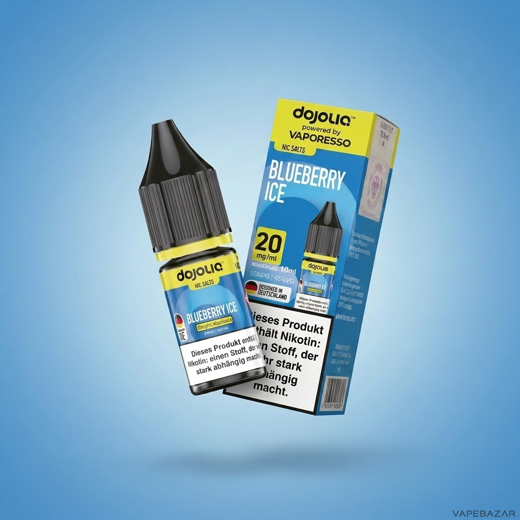 Dojoliq Blueberry Ice Zweitbild | Vapebazar Dojoliq – Blueberry Ice – Nikotinsalz Liquid, Rückseite