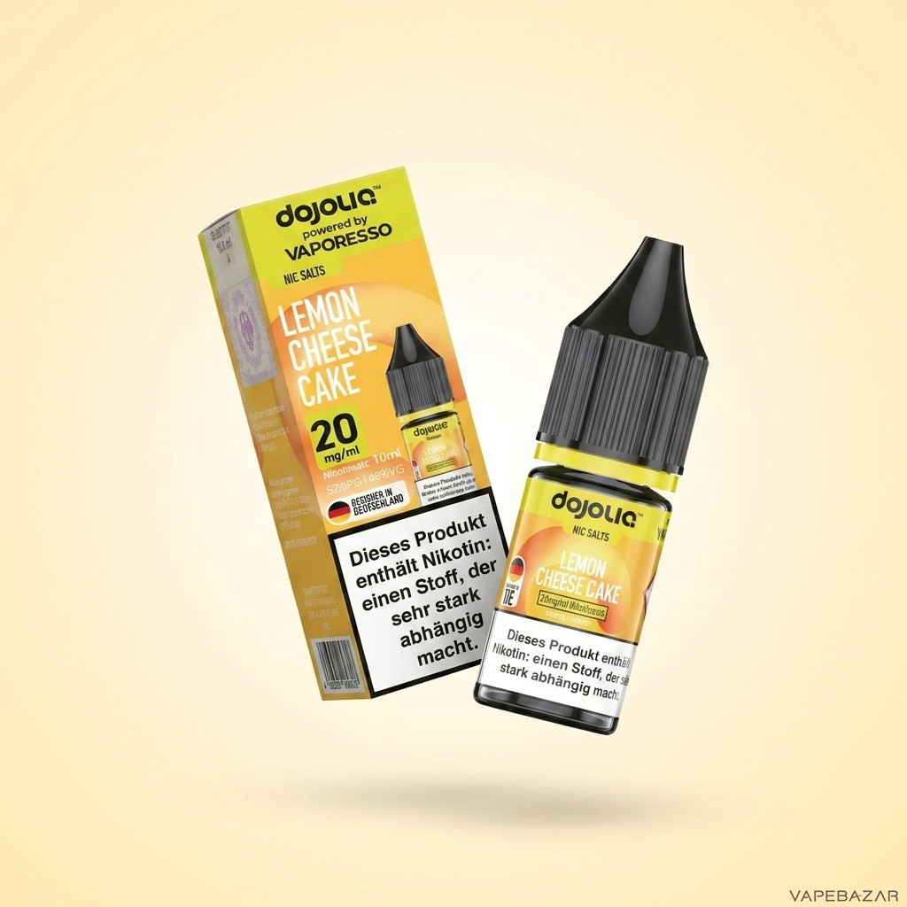 Dojoliq Lemon Cheese Cake Zweitbild | Vapebazar Dojoliq – Lemon Cheese Cake – Nikotinsalz Liquid, Rückseite
