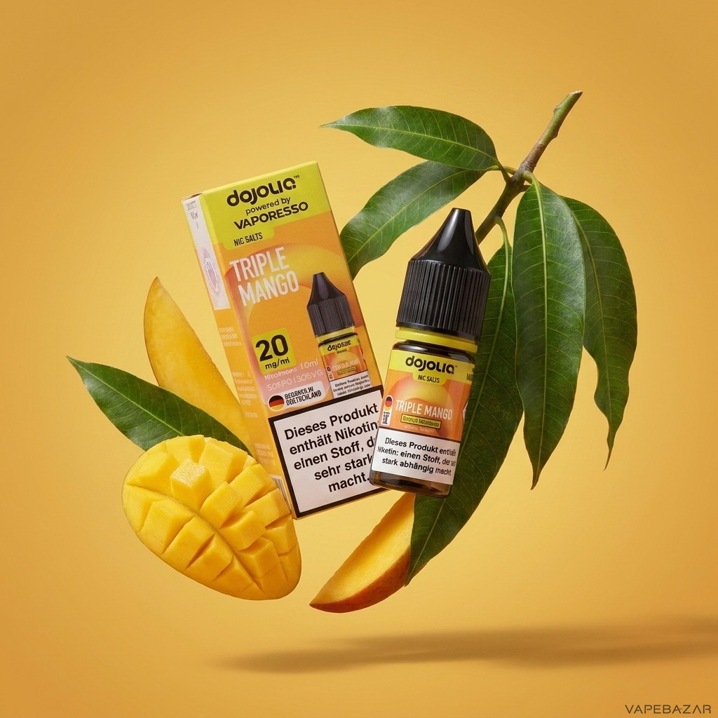 Dojoliq Tripple Mango Erstbild | Vapebazar Dojoliq – Tripple Mango – Nikotinsalz Liquid 10 Ml