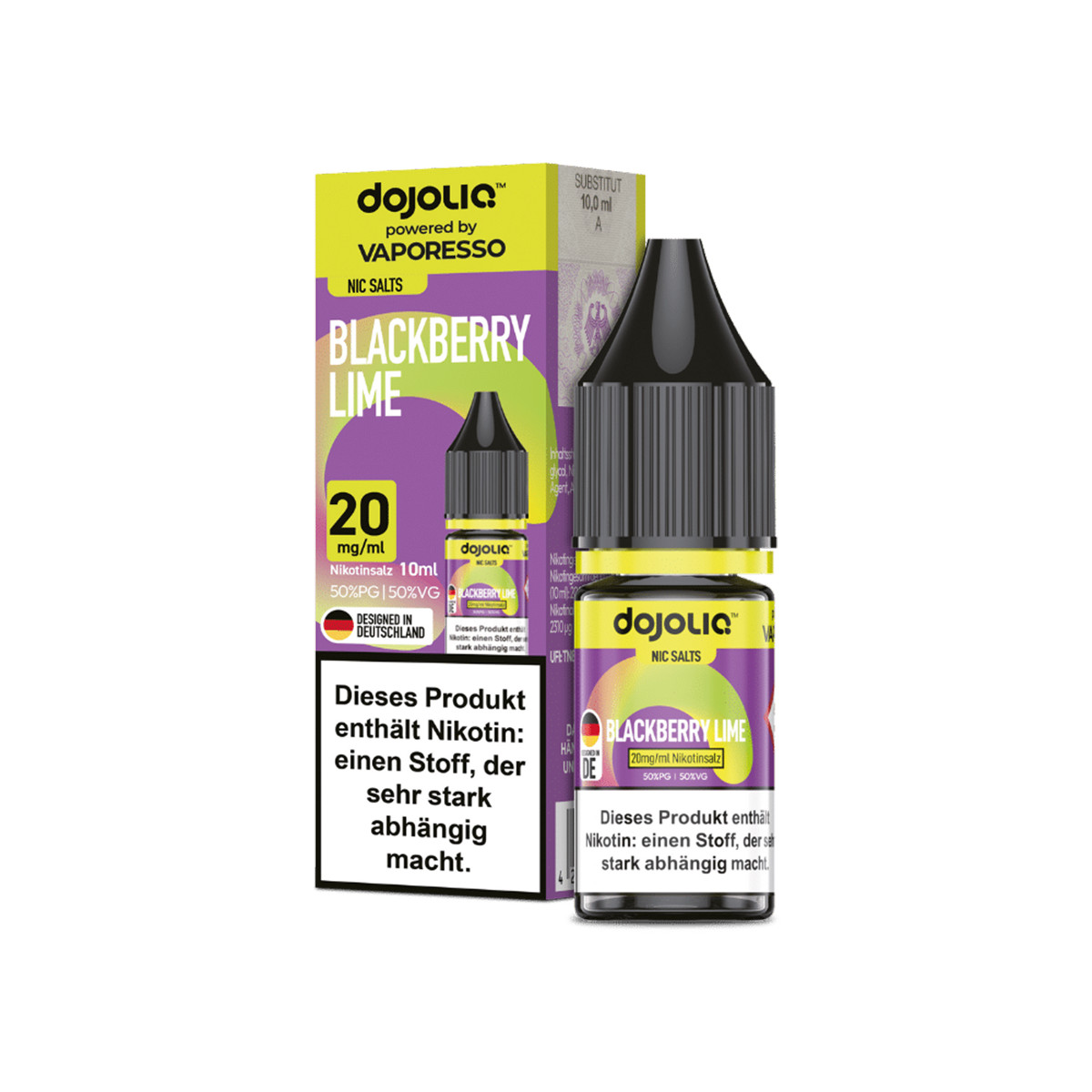 | Vapebazar Dojoliq – Blackberry Lime – Nikotinsalz Liquid 10 Ml