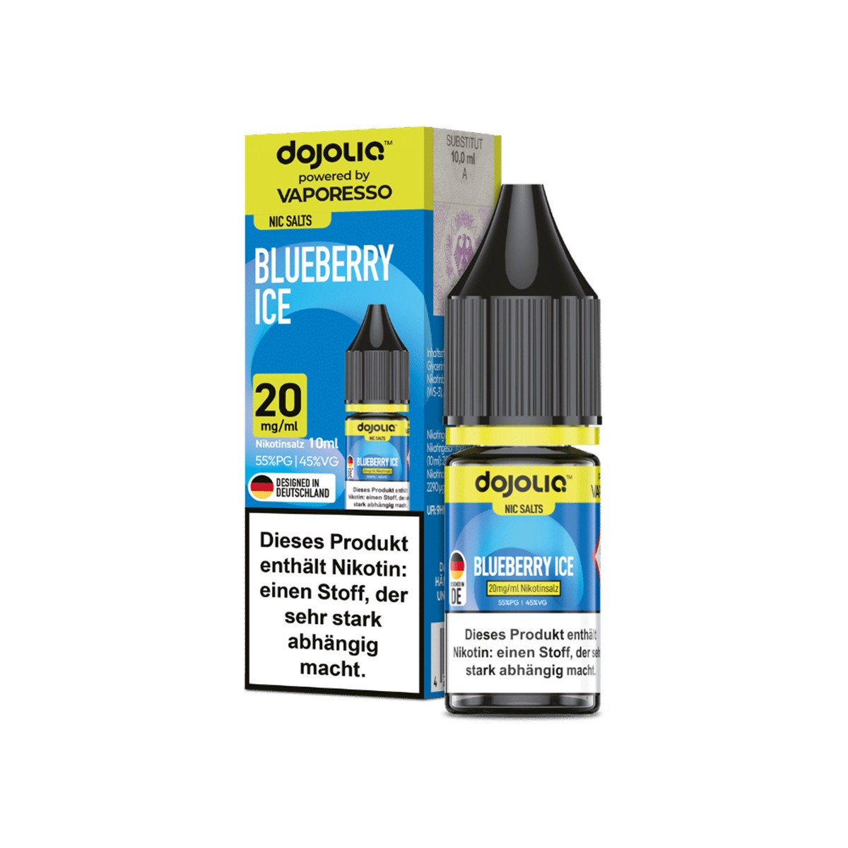 | Vapebazar Dojoliq – Blueberry Ice – Nikotinsalz Liquid 10 Ml