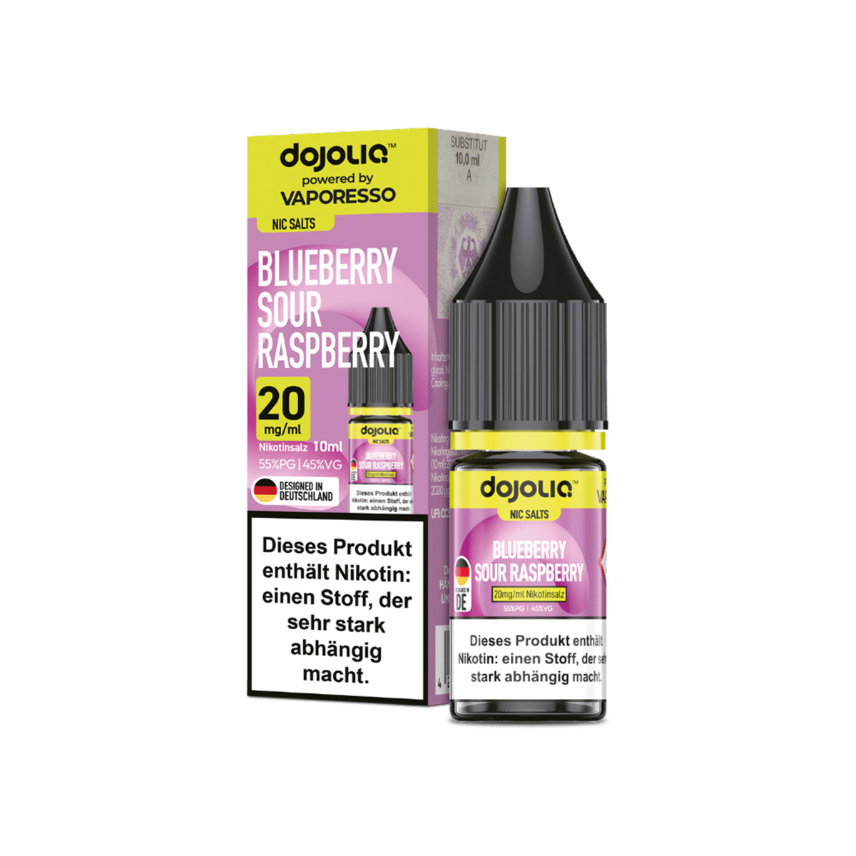 | Vapebazar Dojoliq – Blueberry Sour Raspberry – Nikotinsalz Liquid 10 Ml