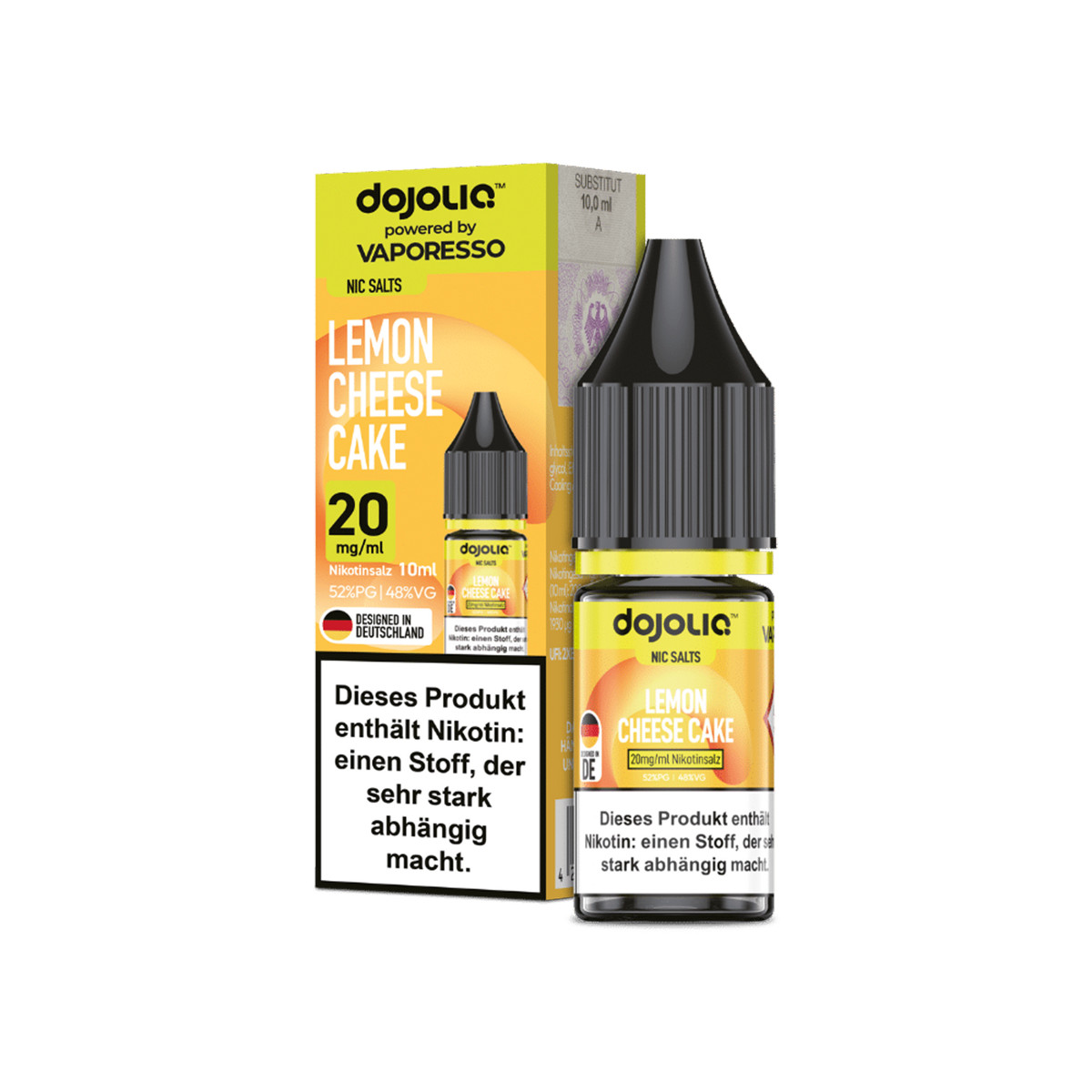 | Vapebazar Dojoliq – Lemon Cheese Cake – Nikotinsalz Liquid 10 Ml