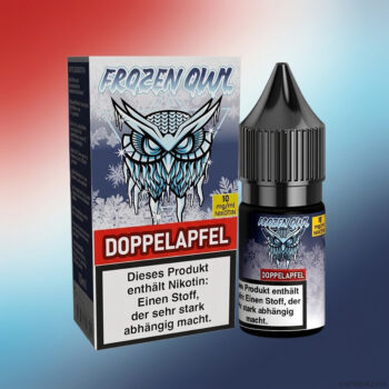Frozen OWL – Doppelapfel – Nikotinsalz Liquid, Rückseite