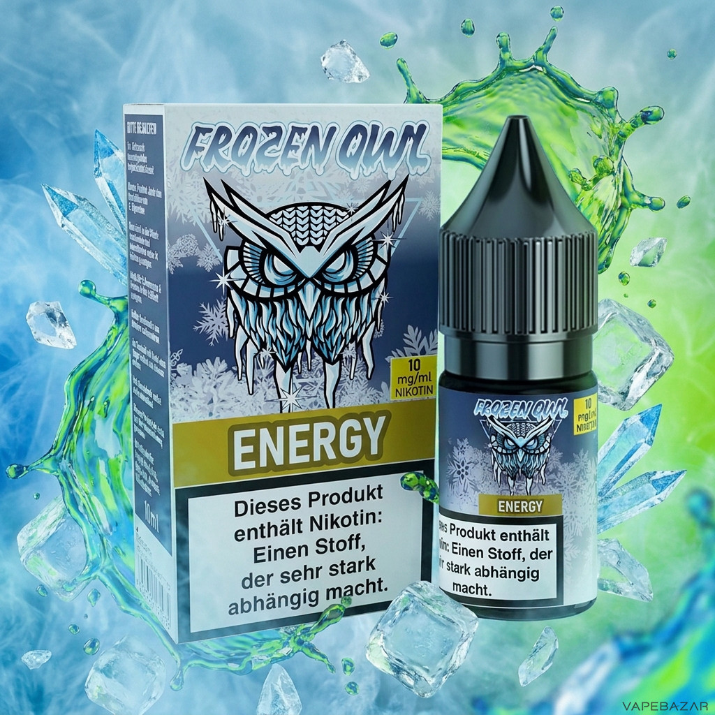 Frozen Owl NicSalt Energy Erstbild | Vapebazar Frozen Owl – Energy – Nikotinsalz Liquid 10 Ml