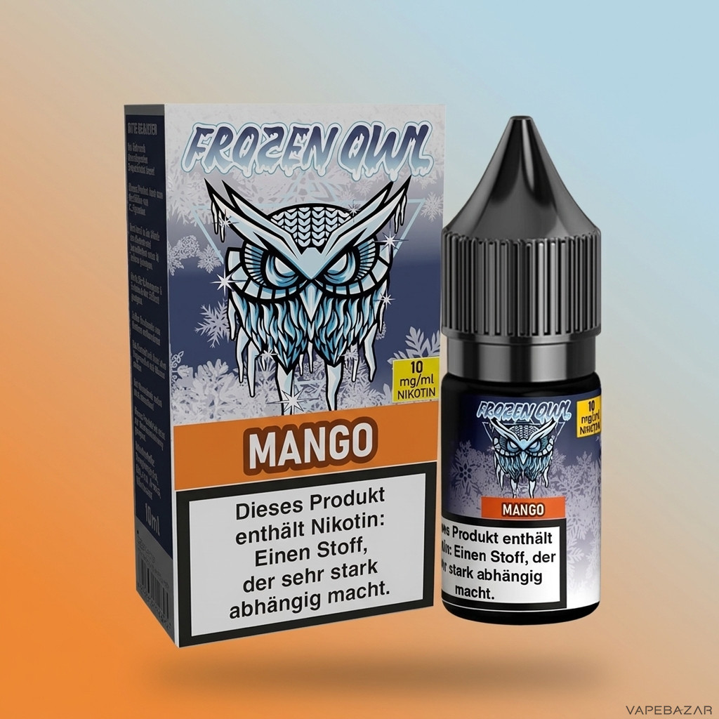 Frozen Owl NicSalt Mango Zweitbild | Vapebazar Frozen Owl – Mango – Nikotinsalz Liquid, Rückseite