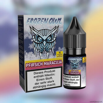 Frozen OWL – Pfirsich Maracuja – Nikotinsalz Liquid, Rückseite