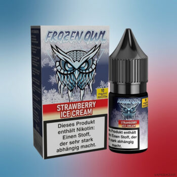 Frozen OWL – Strawberry Ice Cream – Nikotinsalz Liquid, Rückseite