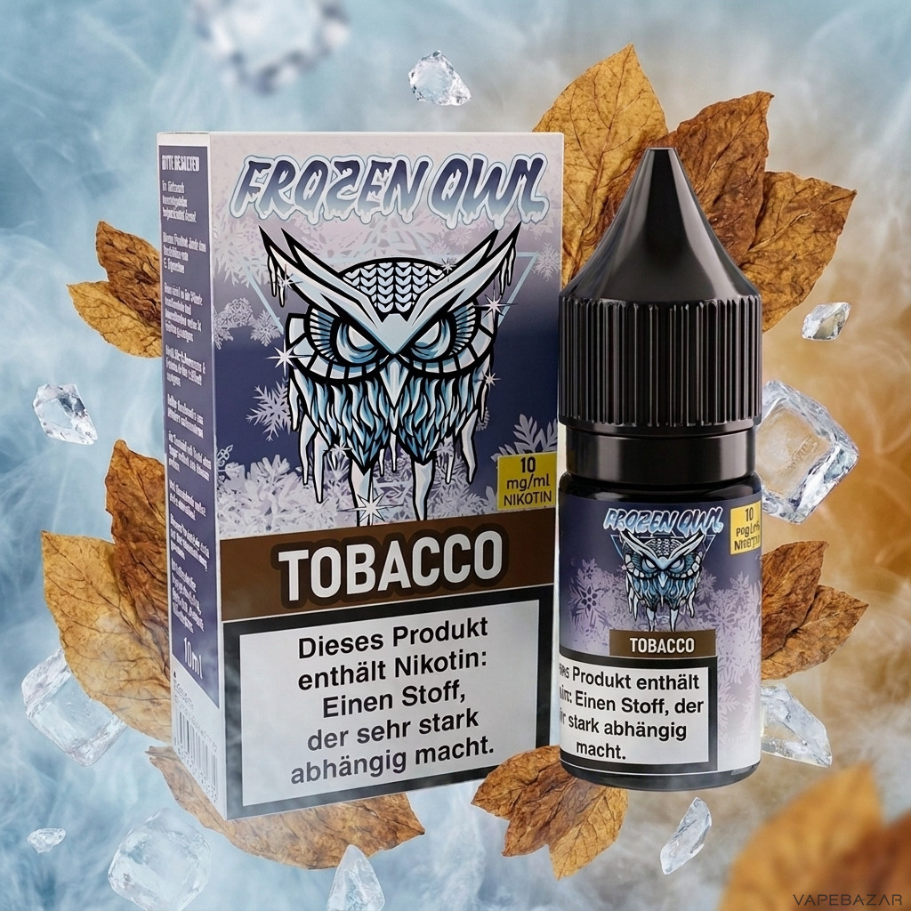 Frozen Owl NicSalt Tobacco Erstbild | Vapebazar Frozen Owl – Tobacco – Nikotinsalz Liquid 10 Ml