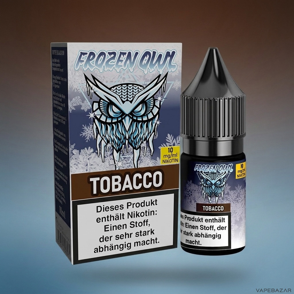 Frozen Owl NicSalt Tobacco Zweitbild | Vapebazar Frozen Owl – Tobacco – Nikotinsalz Liquid, Rückseite