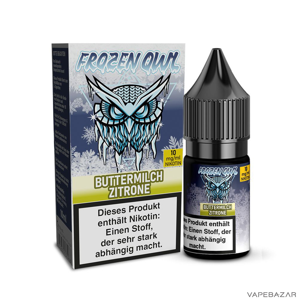 | Vapebazar Frozen Owl – Buttermilch Zitrone – Nikotinsalz Liquid 10 Ml