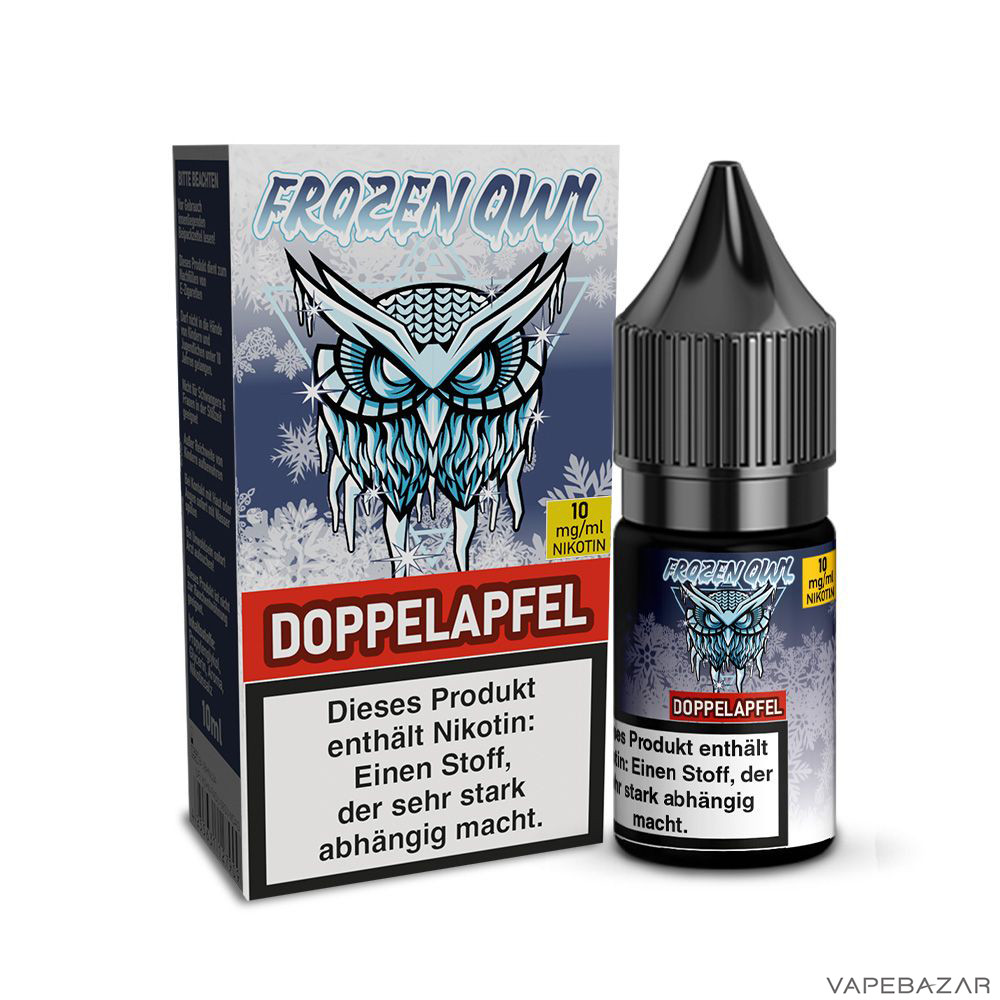 | Vapebazar Frozen Owl – Doppelapfel – Nikotinsalz Liquid 10 Ml