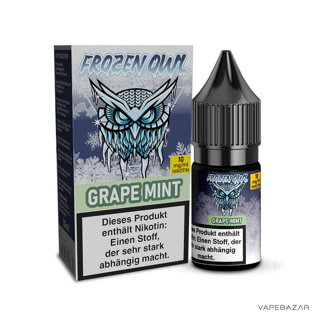 | Vapebazar Frozen Owl – Grape Mint – Nikotinsalz Liquid 10 Ml
