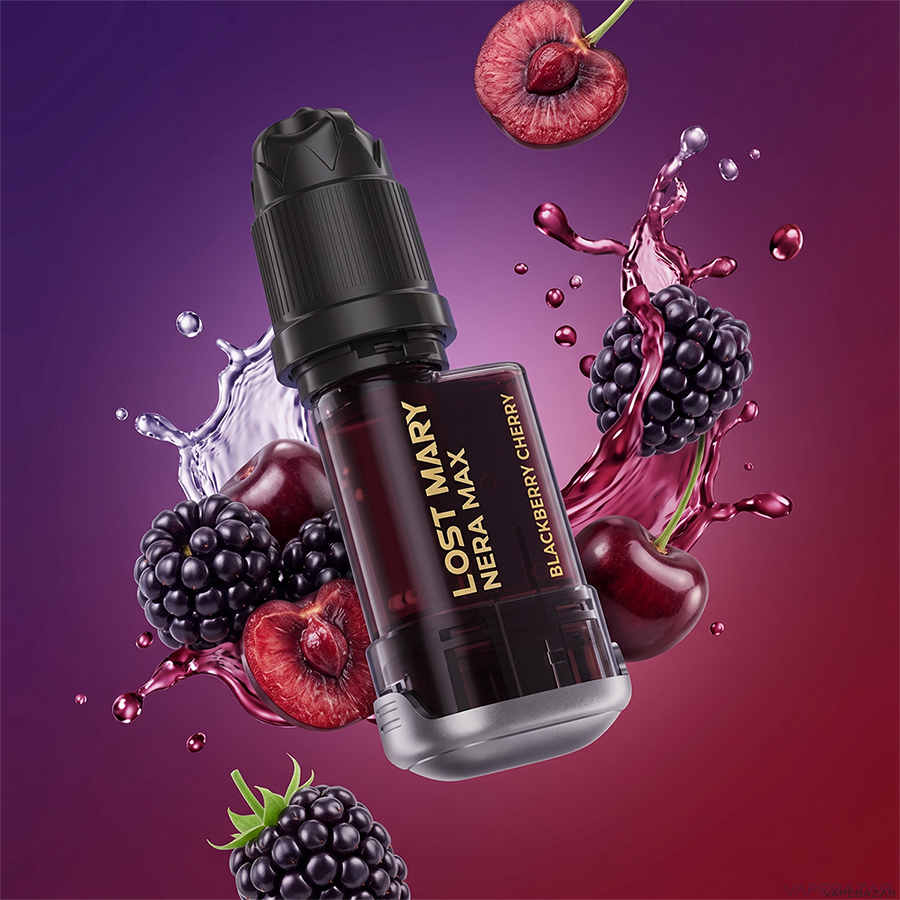 Lost Mary Nera Max Blackberry Cherry Erstbild | Vapebazar Lost Mary Nera Max – Blackberry Cherry – Prefilled Set Mit Leerpod