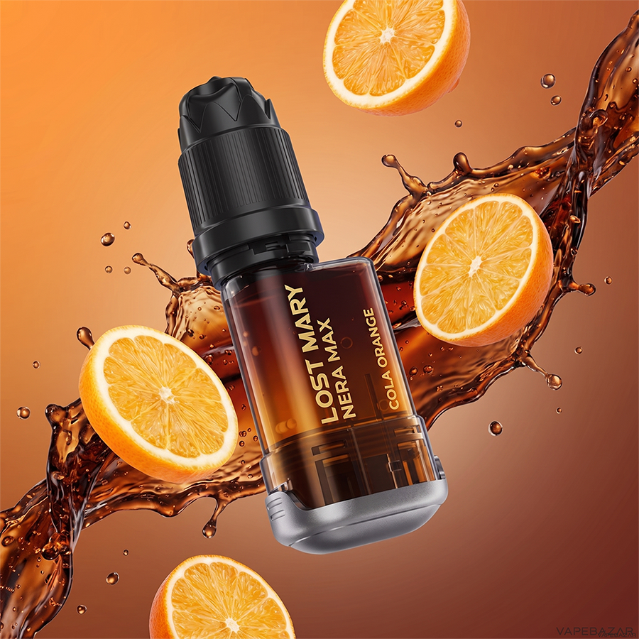 Lost Mary Nera Max Cola Orange Erstbild | Vapebazar Lost Mary Nera Max – Cola Orange – Prefilled Set Mit Leerpod