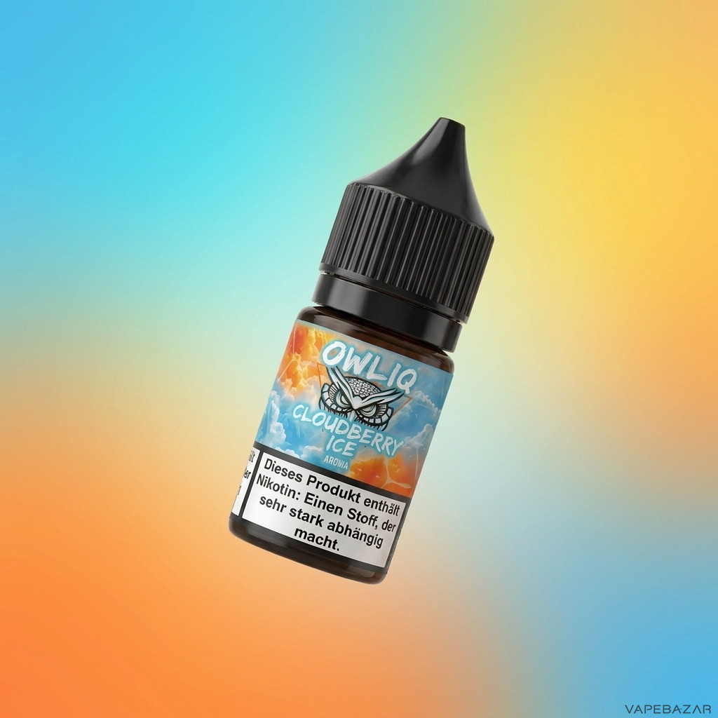 Owliq Cloudberry Ice Zweitbild | Vapebazar Owliq Liquid – Cloudberry Ice – Nikotinsalz 10 Ml, Rückseite