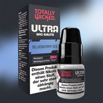 Totally Wicked ULTRA – Blueberry Ice – Nikotinsalz Liquid, Rückseite